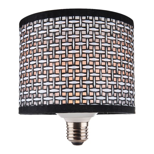 Foco Cilíndrico Malla de Ratán LED 4.5 W, Luz Ámbar, Base E27, No atenuable Foco Cilíndrico Malla de Ratán LED 4.5 W, Luz Ámbar, Base E27, No atenuable