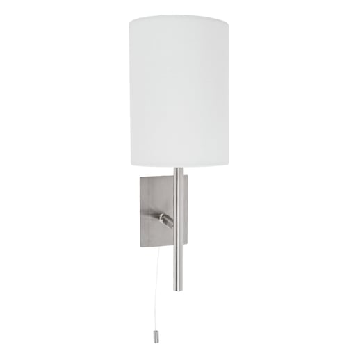 Lámpara de Pared Arbotante Tela, Potencia Máx. 60 W, 1 Base E27, Sobreponer, No incluye foco