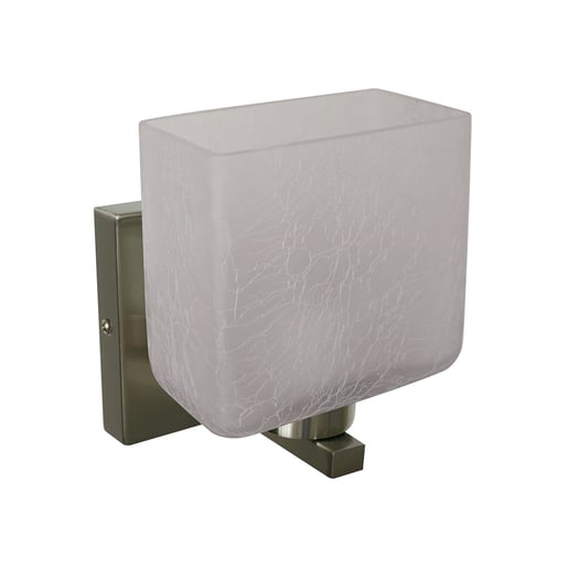 Lámpara de Pared Arbotante Cristal, Potencia Máx. 60 W, 1 Base E27, Sobreponer, No incluye foco