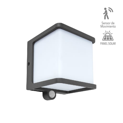 Lámpara Solar Arbotante LED 7.5 W, Luz Cálida Brillante, Sensor de Movimiento, 3 Modos de Luz, Control remoto incluido, IP54, LED integrado Lámpara Solar Arbotante LED 7.5 W, Luz Cálida Brillante, Sensor de Movimiento, 3 Modos de Luz, Control remoto incluido, IP54, LED integrado