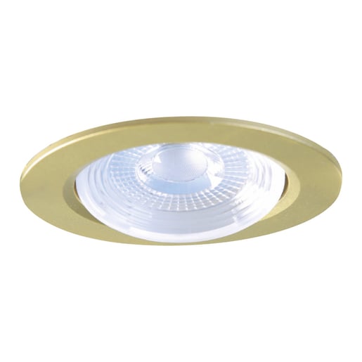 Lámpara Downlight LED Empotrable Dirigible 7 W, Luz Cálida Brillante, No atenuable, LED integrado