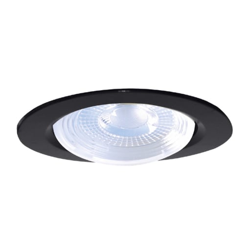 Lámpara Downlight LED Empotrable Dirigible 7 W, Luz Cálida Brillante, No atenuable, LED integrado