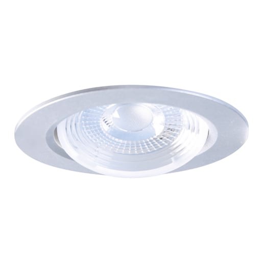 Lámpara Downlight LED Empotrable Dirigible 7 W, Luz Cálida Brillante, No atenuable, LED integrado