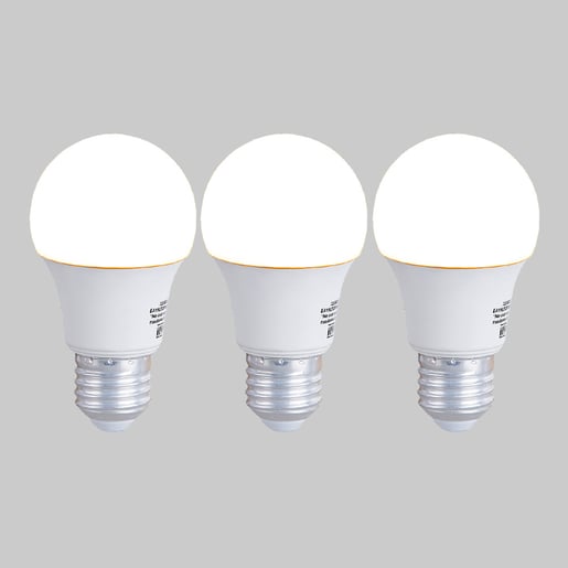 Paquete de 3 Focos A19 LED 8.5 W 127 V, Luz Cálida Brillante, Base E27, No atenuables