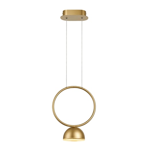 Lámpara Colgante LED de Metal 8 W, Luz Cálida Brillante, IRC 90, 1.50 m de Altura, No atenuable Lámpara Colgante LED de Metal 8 W, Luz Cálida Brillante, IRC 90, 1.50 m de Altura, No atenuable