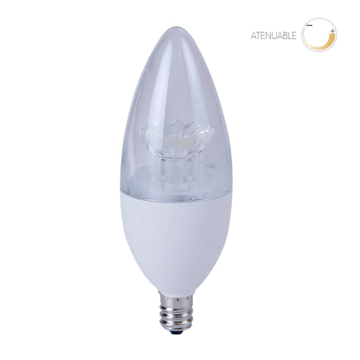 Foco Vela B11 LED 6 W, Luz de Día, Base E12, Atenuable