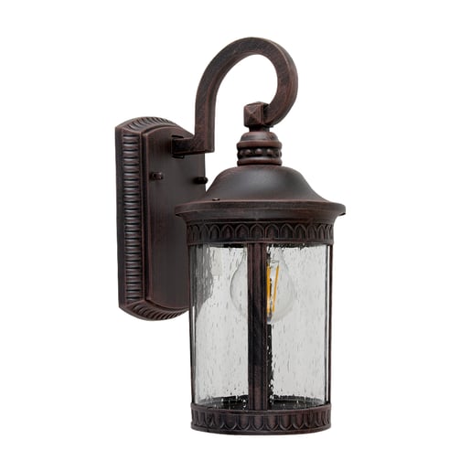 Lámpara de Pared Arbotante Tipo Farol Exterior, Potencia Máx. 60 W, Base E27, IP44, No incluye foco