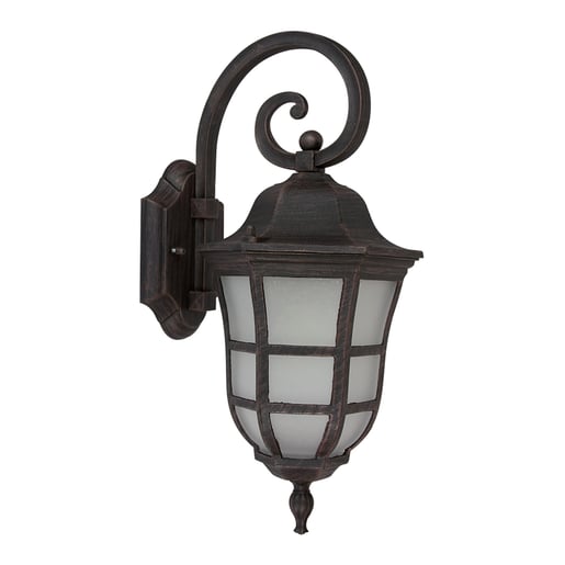 Lámpara de Pared Arbotante Tipo Farol Exterior, Potencia Máx. 60 W, Base E27, IP44, No incluye foco