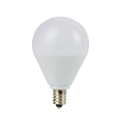 Foco Globo G45 LED 4 W, Luz Cálida Brillante, Base E12, No atenuable