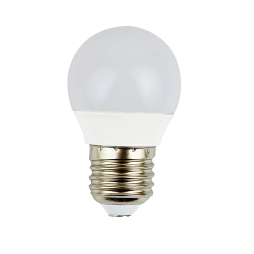 Foco Globo G45 LED 4 W, Luz Cálida Brillante, Base E27, No atenuable