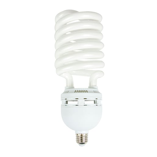 Foco Fluorescente 100 W, Luz de Día, Base E40, 220 V, No atenuable