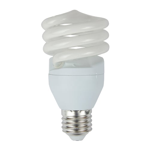 Foco Fluorescente 20 W, Luz de Día, Base E27, No atenuable