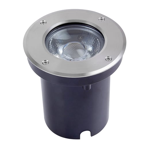 Lámpara de Piso LED Empotrable Exterior 12 W, Luz Cálida Brillante, IP65, LED Integrado