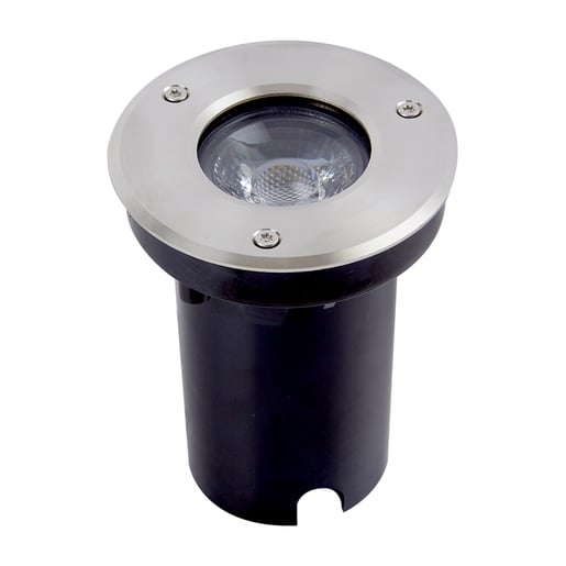 Lámpara de Piso LED Empotrable Exterior 6 W, Luz Cálida Brillante, IP65, LED Integrado