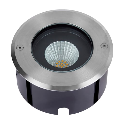 Lámpara de Piso LED Empotrable Exterior 14 W, Luz Cálida Brillante, IP67, LED Integrado