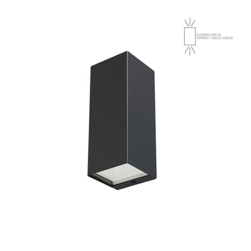 Lámpara de Pared Arbotante LED Exterior, 9 W, Luz Cálida Brillante, IP44, LED integrado