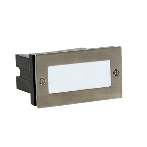 Luz de Cortesía LED Exterior Empotrable 0.6 W, Luz Suave Cálida, IP54, No atenuable, LED Integrado