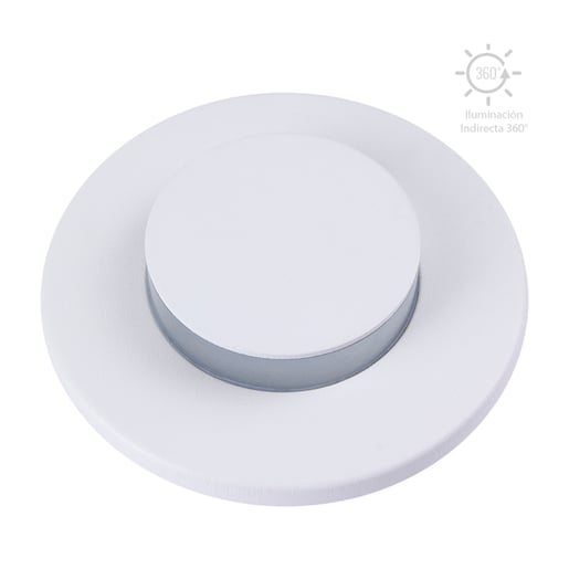 Luz de Cortesía LED 360° Exterior Empotrable 6 W, Luz Cálida Brillante, 2 en 1, IP65, No atenuable, LED Integrado