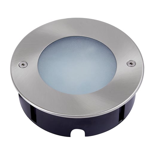 Lámpara de Piso LED Empotrable Exterior 9 W, Luz Cálida Brillante, IP67, IK08, LED Integrado