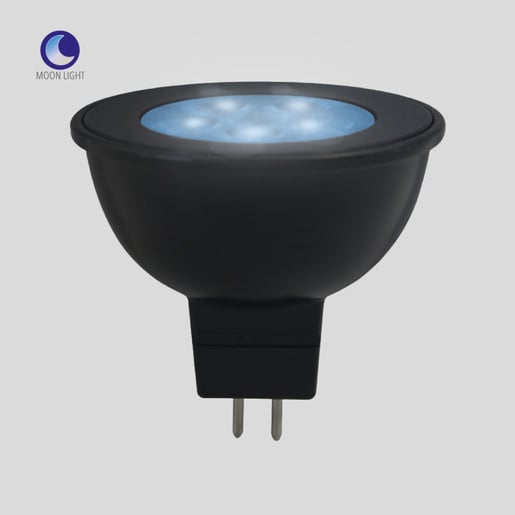 Foco MR16 LED 6W, Luz de Luna Color Azul, Base GX5,3, IP65, No atenuable Foco MR16 LED 6W, Luz de Luna Color Azul, Base GX5,3, IP65, No atenuable