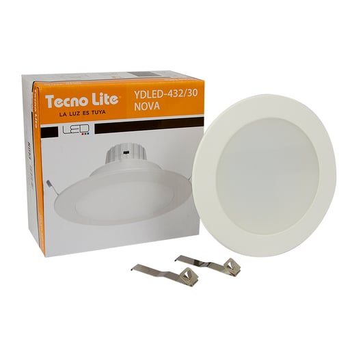 Lámpara Downlight LED Empotrable 11 W, Luz Cálida Brillante, 2 en 1, No atenuable, LED integrado