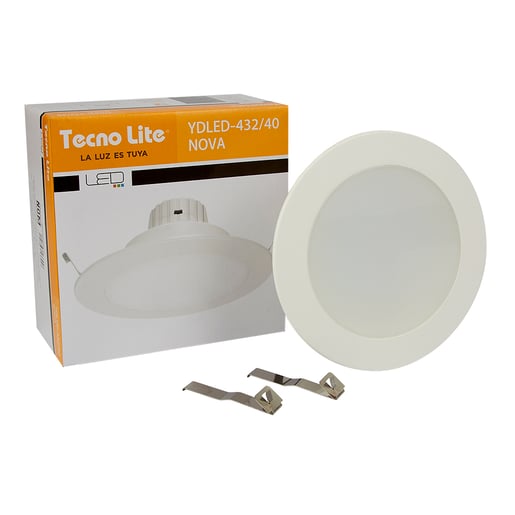 Lámpara Downlight LED Empotrable 11 W, Luz Blanca Neutra, 2 en 1, No atenuable, LED integrado