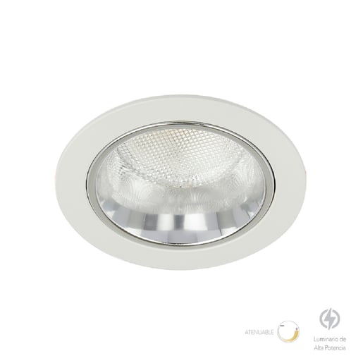 Lámpara Downlight LED 13 W Empotrable, Luz Cálida Brillante, Atenuable