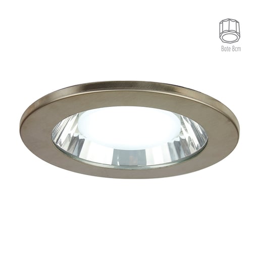 Lámpara Downlight Empotrable o Bote Integral 8 cm, Foco Incluido LED 9 W, Luz de Día, Base E27